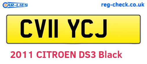 CV11YCJ are the vehicle registration plates.