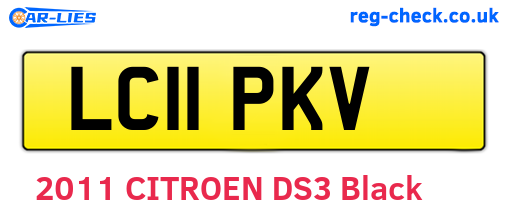 LC11PKV are the vehicle registration plates.