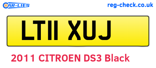 LT11XUJ are the vehicle registration plates.