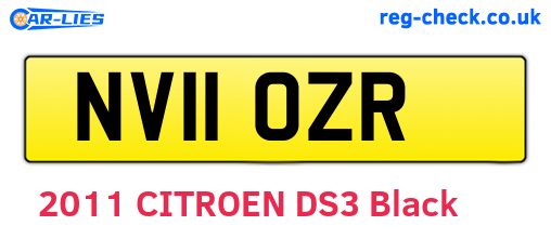 NV11OZR are the vehicle registration plates.