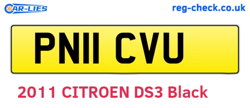 PN11CVU are the vehicle registration plates.