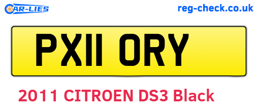 PX11ORY are the vehicle registration plates.
