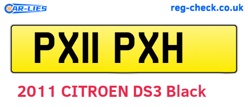 PX11PXH are the vehicle registration plates.