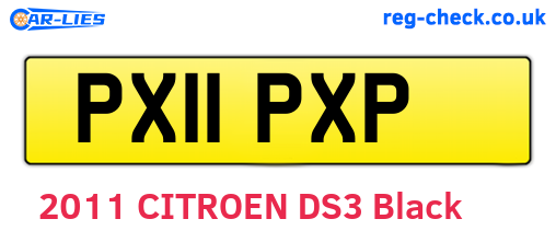 PX11PXP are the vehicle registration plates.