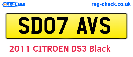 SD07AVS are the vehicle registration plates.