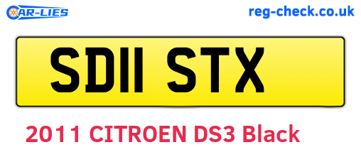 SD11STX are the vehicle registration plates.