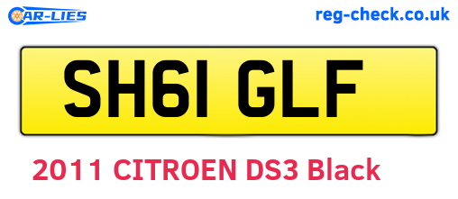SH61GLF are the vehicle registration plates.