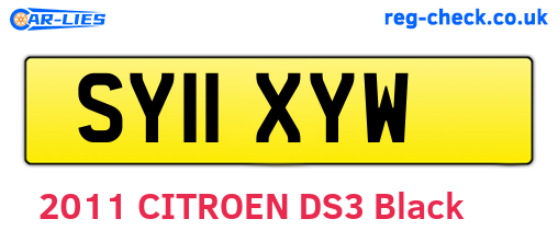SY11XYW are the vehicle registration plates.