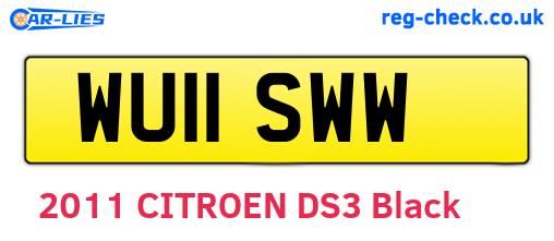 WU11SWW are the vehicle registration plates.