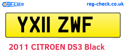 YX11ZWF are the vehicle registration plates.