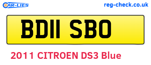 BD11SBO are the vehicle registration plates.