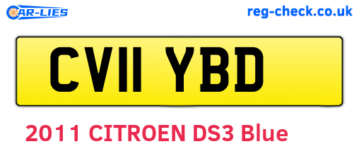 CV11YBD are the vehicle registration plates.