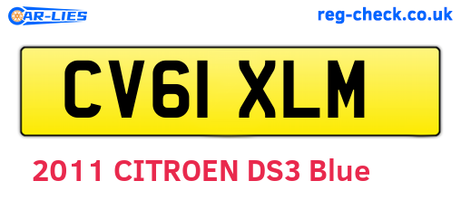 CV61XLM are the vehicle registration plates.