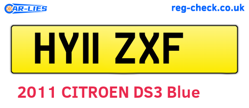 HY11ZXF are the vehicle registration plates.