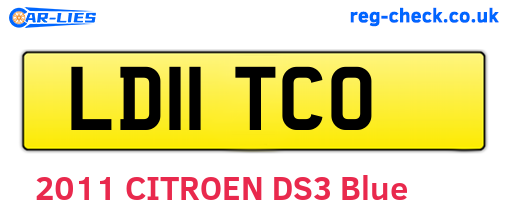 LD11TCO are the vehicle registration plates.