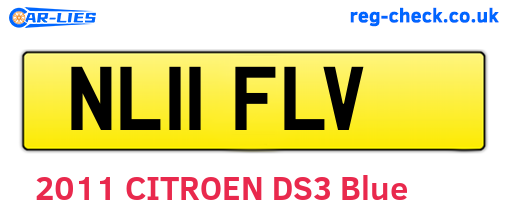 NL11FLV are the vehicle registration plates.