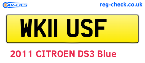WK11USF are the vehicle registration plates.