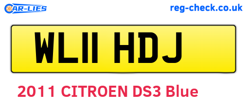 WL11HDJ are the vehicle registration plates.