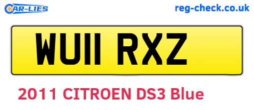 WU11RXZ are the vehicle registration plates.