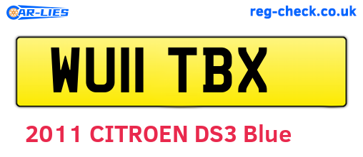 WU11TBX are the vehicle registration plates.