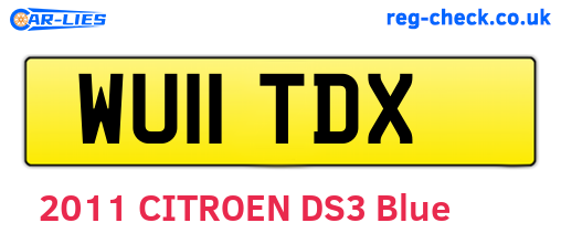 WU11TDX are the vehicle registration plates.