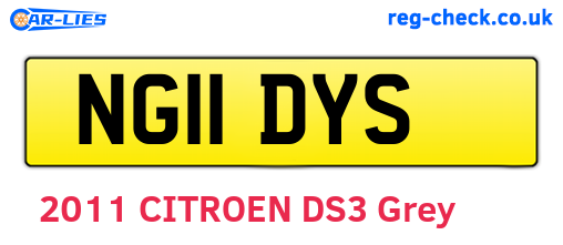 NG11DYS are the vehicle registration plates.