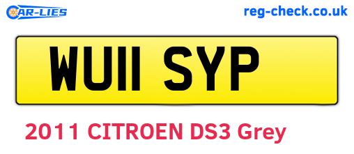 WU11SYP are the vehicle registration plates.