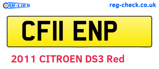 CF11ENP are the vehicle registration plates.