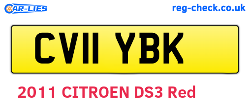 CV11YBK are the vehicle registration plates.