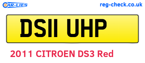 DS11UHP are the vehicle registration plates.