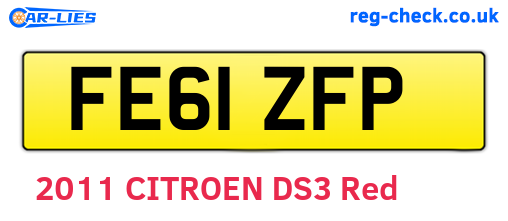 FE61ZFP are the vehicle registration plates.