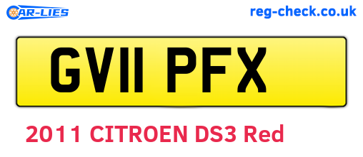 GV11PFX are the vehicle registration plates.