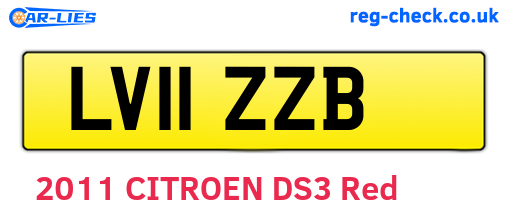 LV11ZZB are the vehicle registration plates.
