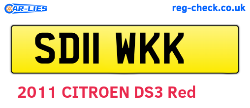 SD11WKK are the vehicle registration plates.