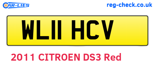 WL11HCV are the vehicle registration plates.