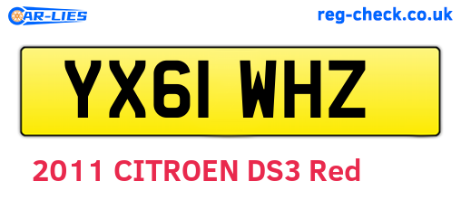 YX61WHZ are the vehicle registration plates.
