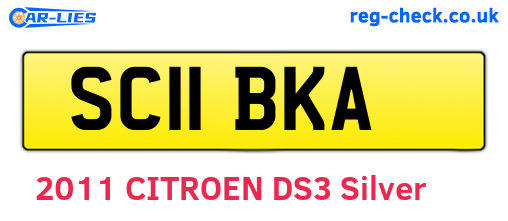 SC11BKA are the vehicle registration plates.