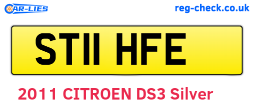 ST11HFE are the vehicle registration plates.