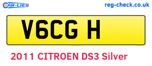 V6CGH are the vehicle registration plates.