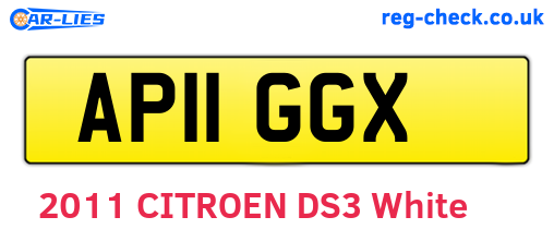 AP11GGX are the vehicle registration plates.