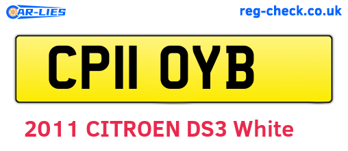 CP11OYB are the vehicle registration plates.
