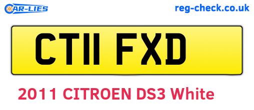 CT11FXD are the vehicle registration plates.