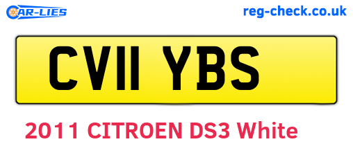 CV11YBS are the vehicle registration plates.