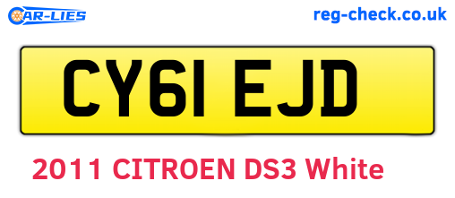 CY61EJD are the vehicle registration plates.
