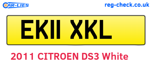 EK11XKL are the vehicle registration plates.
