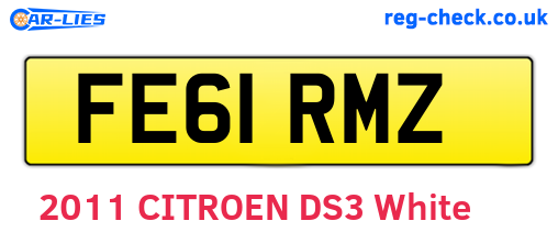 FE61RMZ are the vehicle registration plates.