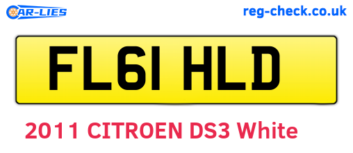 FL61HLD are the vehicle registration plates.