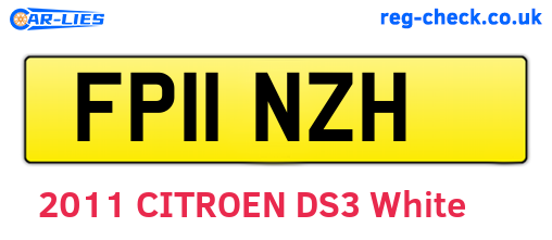 FP11NZH are the vehicle registration plates.