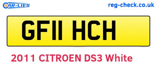 GF11HCH are the vehicle registration plates.