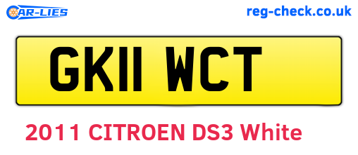 GK11WCT are the vehicle registration plates.